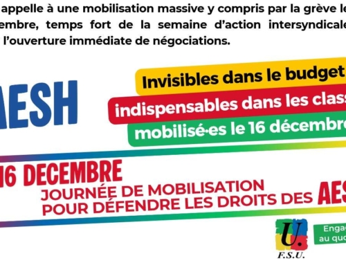 Le 16 décembre, mobilisé.es pour les droits des AESH