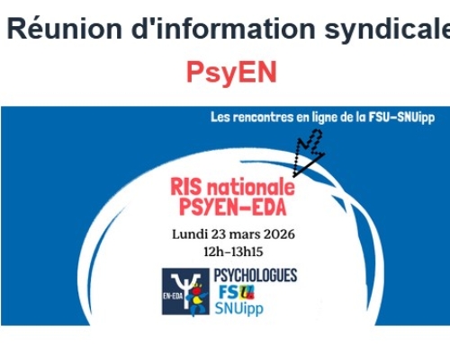 RIS nationale PsyEN le lundi 23 mars de 12h à 13h15, en distanciel