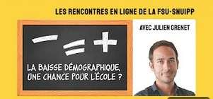 Visio : la baisse démographique une chance pour l'école ?