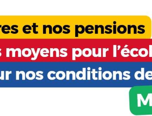 Mobilisé.es pour nos salaires et pensions, des moyens pour l&rsquo;école, nos conditions de travail !