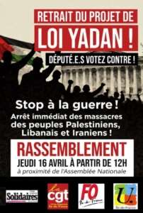 rassemblement non à la loi Yadan
