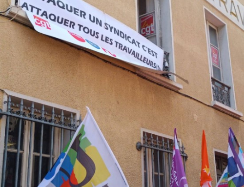 Courrier intersyndical contre la fermeture de la bourse du travail de Carcassonne